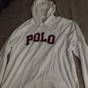 Polo long sleeved tee with hood